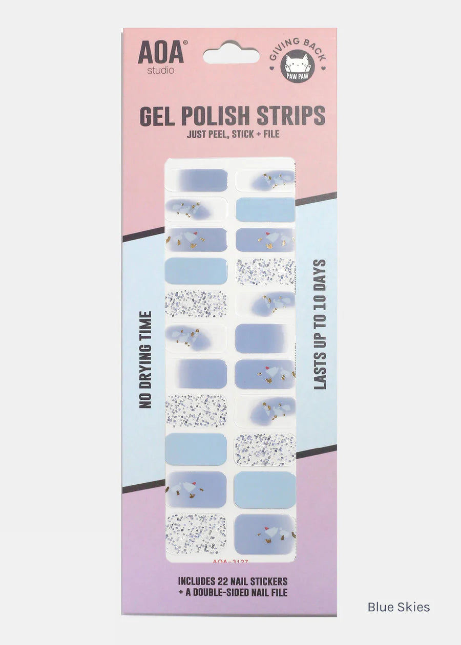 PAW PAW GEL POLISH STRIPS: BLUE SKIES