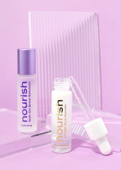 NOURISH HYDRATING UNDER EYE SERUM + CALMING ROLL-ON BROW SOLUTION